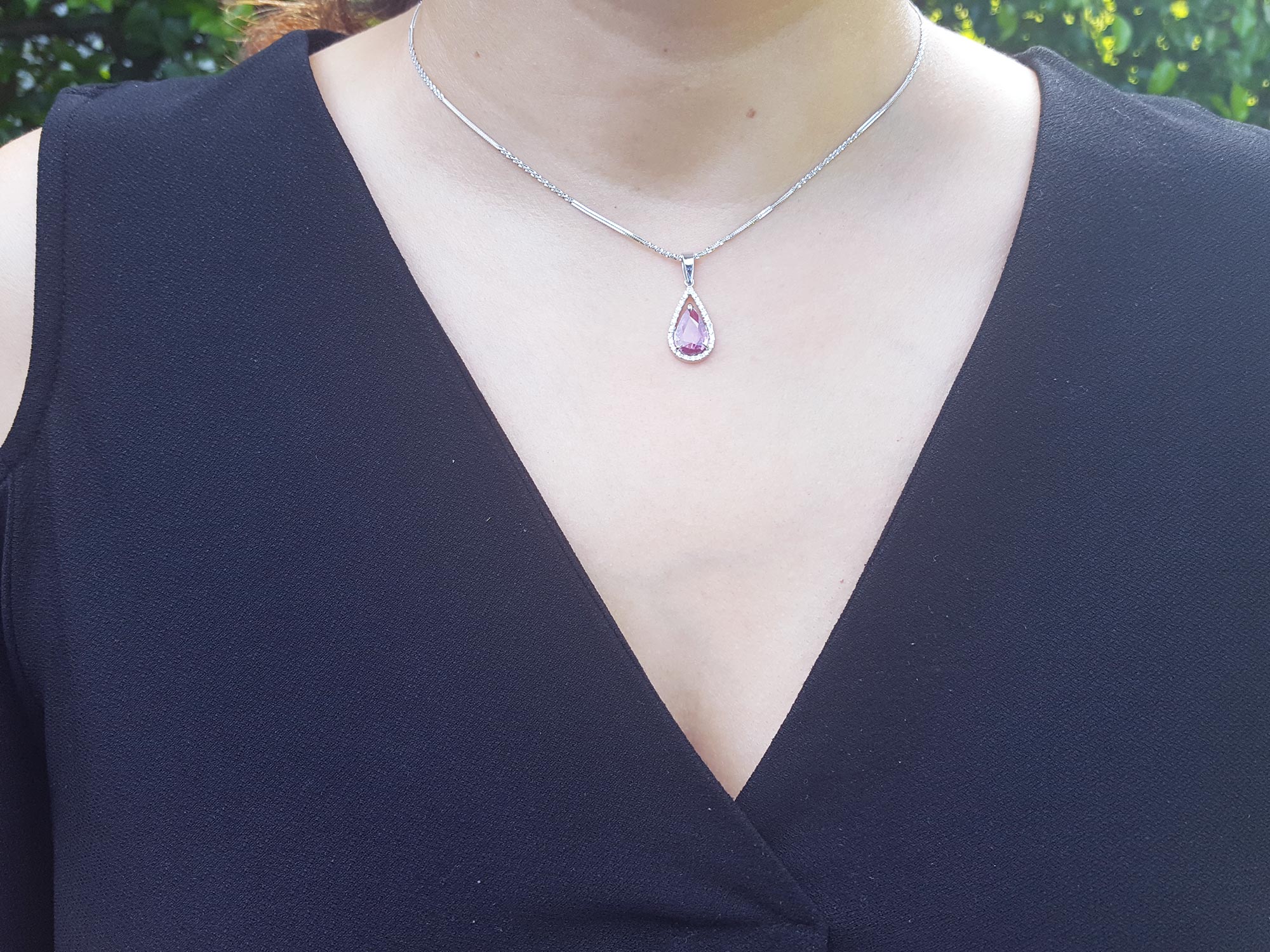 September birthstone sapphire necklace