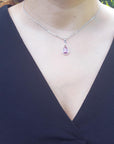 September birthstone sapphire necklace