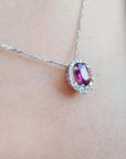 slider pink sapphire necklace