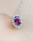 natural pink sapphire necklace