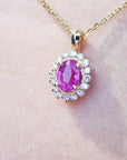 September birthstone sapphire necklace