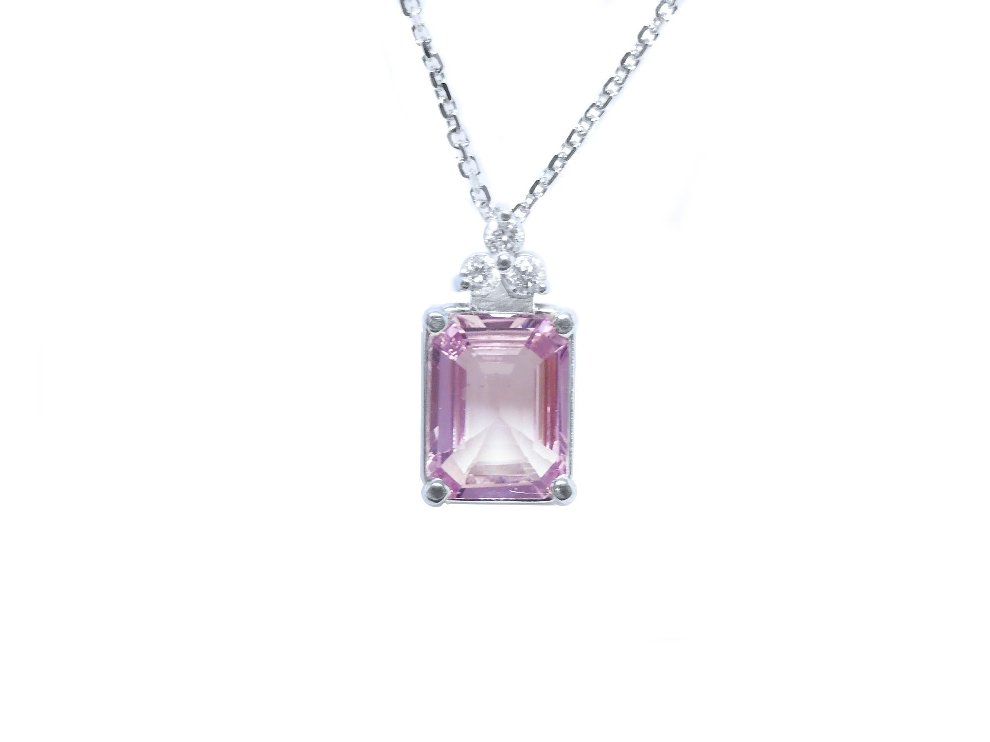 slider pink sapphire necklace