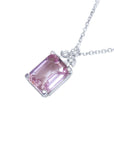 bridal pink sapphire necklace