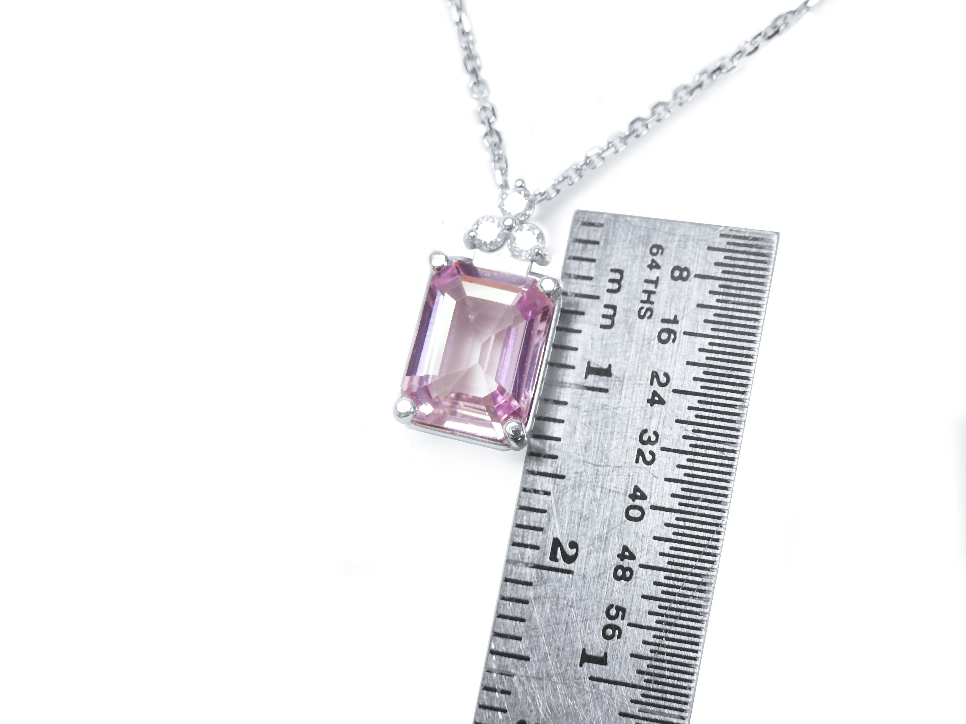 Mother&#39;s Day pink sapphire necklace