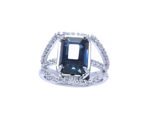 prong set sapphire ring