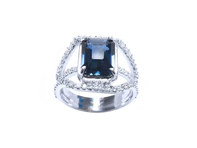 Intense blue sapphire