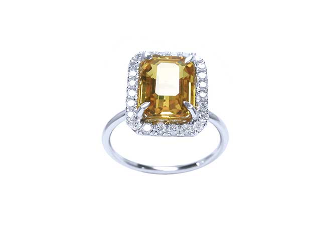 Wholesale real yellow sapphire and gold jewelry