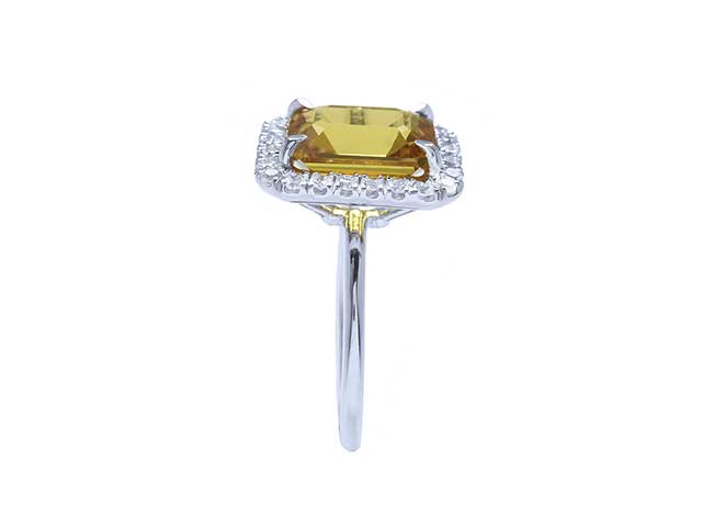 USA Hand made yellow sapphire ring