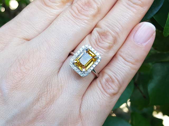 Genuine sapphire ring