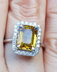 Bridal September birthstone ring