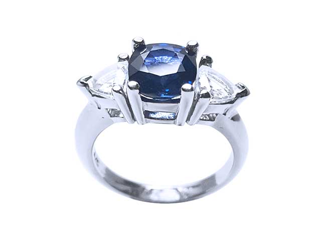 Genuine sapphire jewelry ring