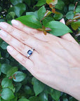 Cushion cut Blue Sapphire Ring