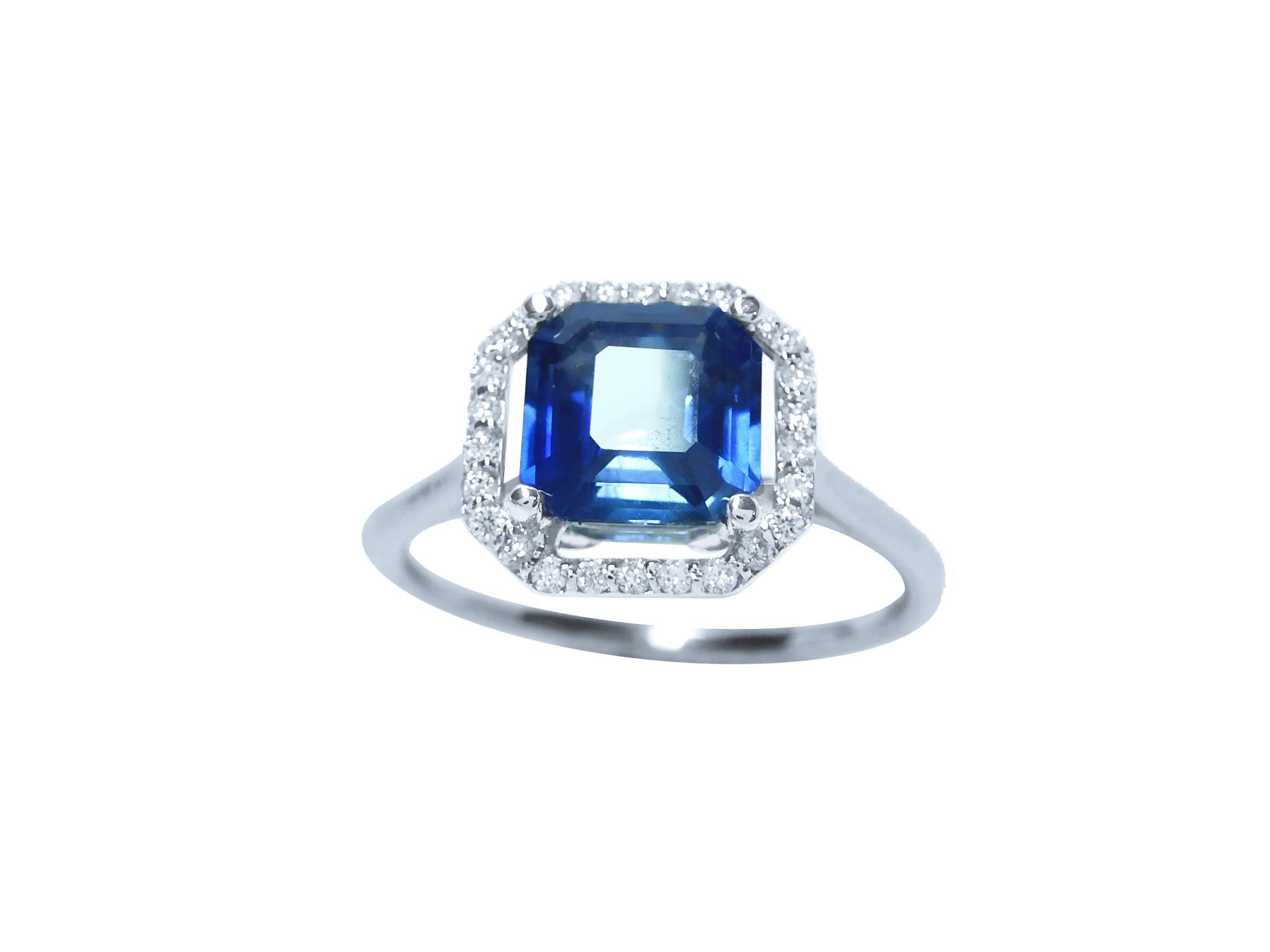 Blue sapphire ring for women