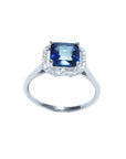 18k white gold sapphire ring for women