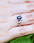 Genuine oval sapphire ring