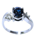 Solid gold fine sapphire jewelry ring