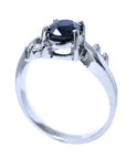 Vibrant sapphire oval cut ring