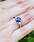 Women's real sapphire ring
