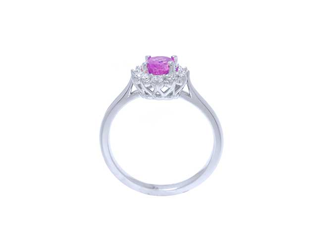 Natural Pink Sapphire Ring for Women