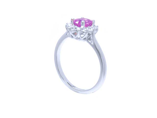 Natural Pink Sapphire Ring for Women