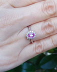 Natural Pink Sapphire Ring for Women