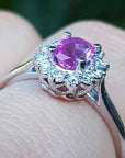 Natural Pink Sapphire Ring for Women