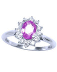 Natural Pink Sapphire Ring for Women