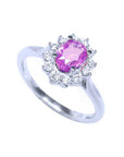 Natural Pink Sapphire Ring for Women