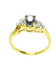 Solid gold sapphire ring