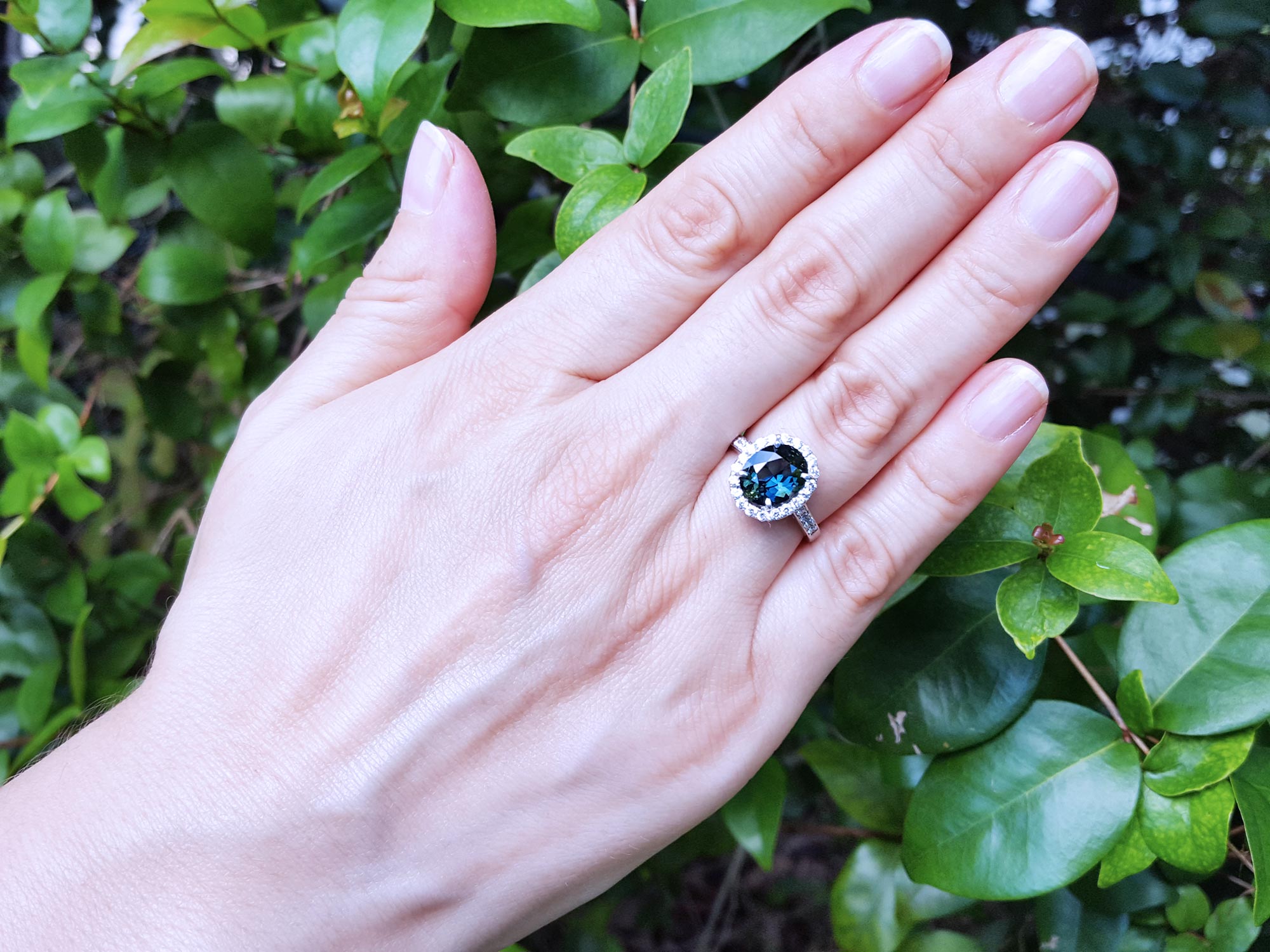 Australian blue sapphire ring