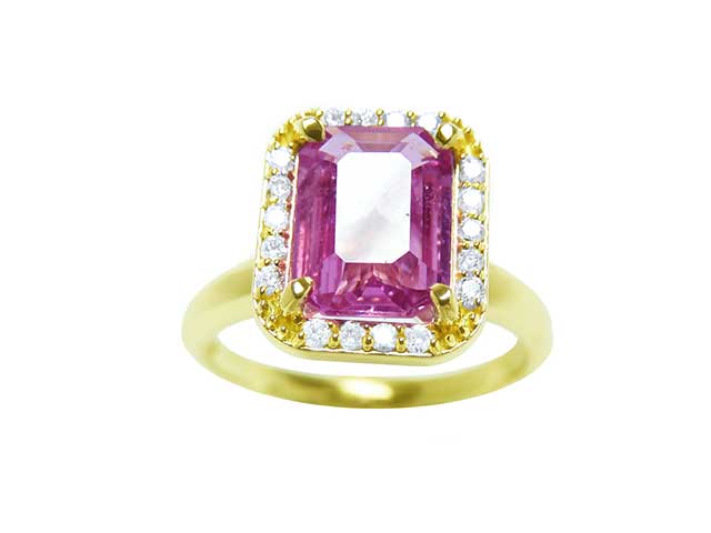 Genuine Pink Sapphire Ring