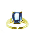 Sapphire emerald cut ring