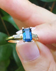 Unique sapphire and diamond ring