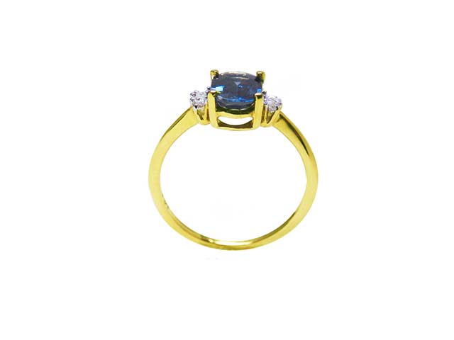 Genuine blue sapphire ring