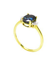 Deep blue sapphire ring for sale