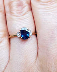 Blue sapphire stone ring