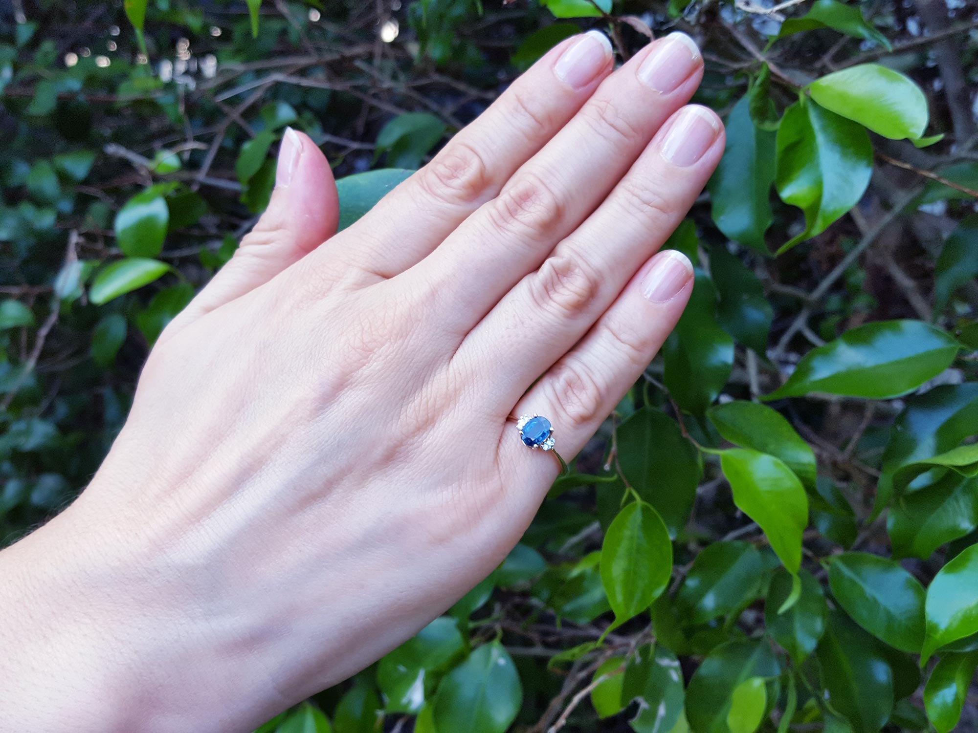 yellow gold sapphire ring