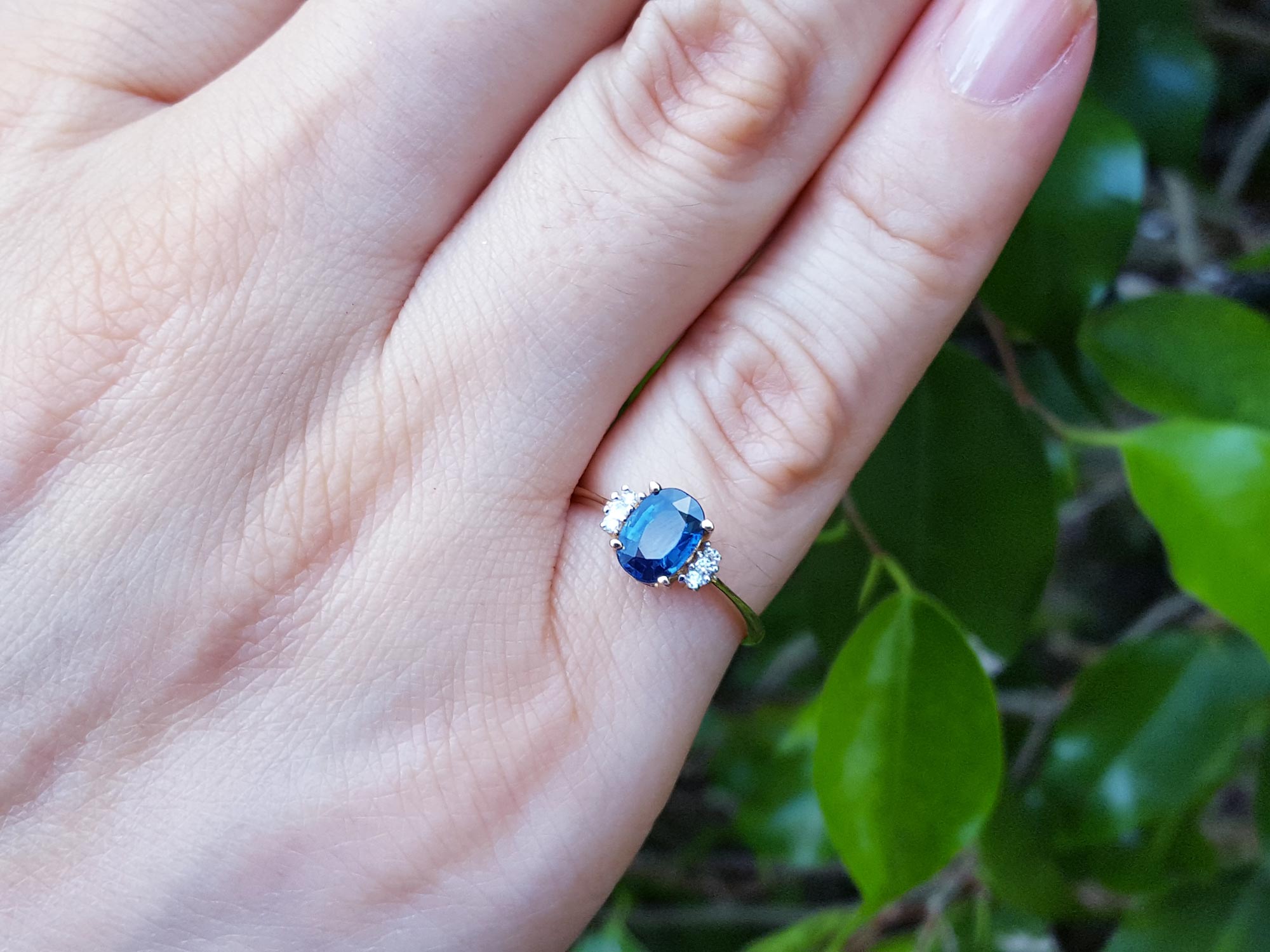 14K gold sapphire ring