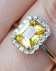 Real yellow sapphire ring