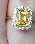 High quality yellow sapphire ring