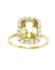 Authentic yellow sapphire solid gold jewelry