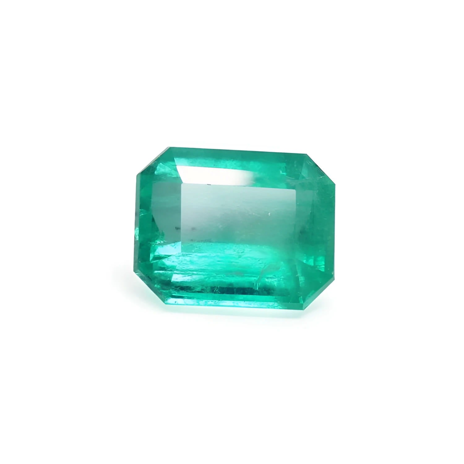 Square Muzo mine loose colombian emerald, a true and untainted emerald, boasting a vibrant Medium Green Color, emerald cut.