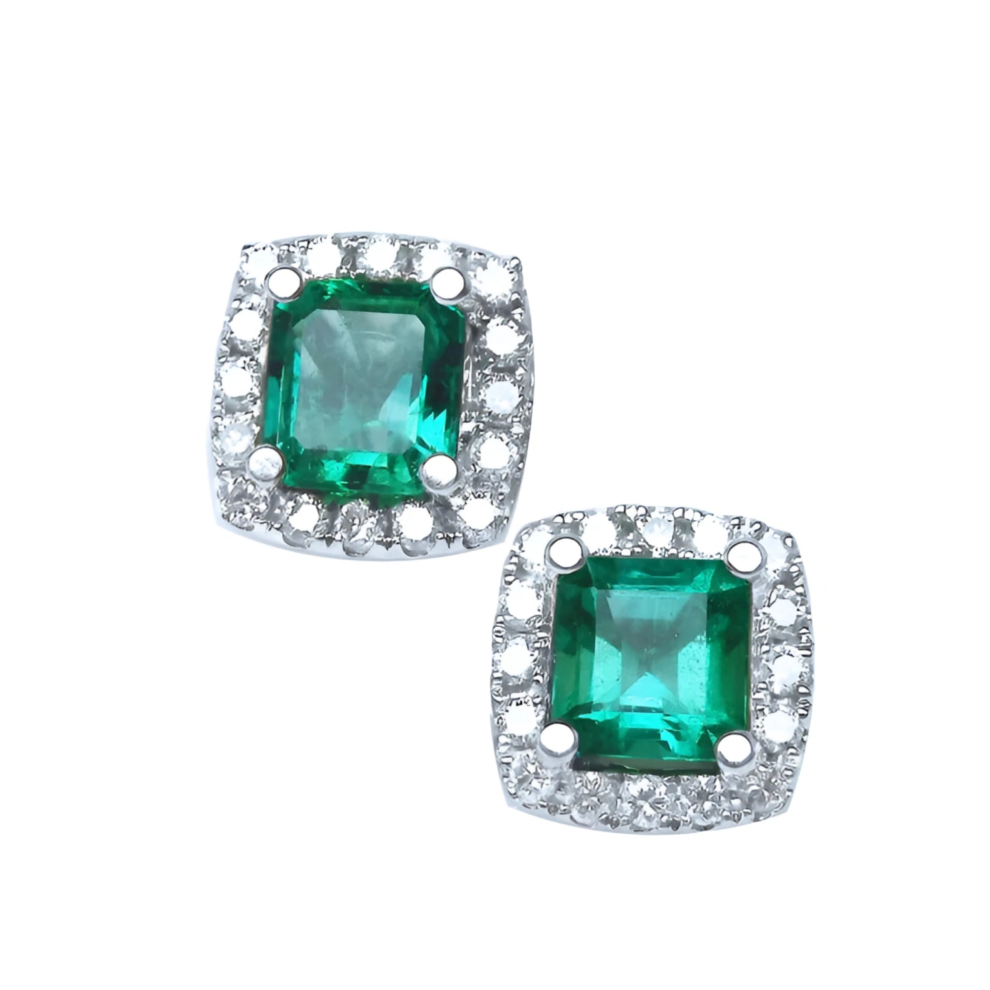 Fina colección de aretes, pendientes con esmeraldas colombianas en oro blanco o amarillo de 18k y 14k y diamants naturales.