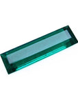 Muzo Colombian Baguette cut loose emerald diagonal position