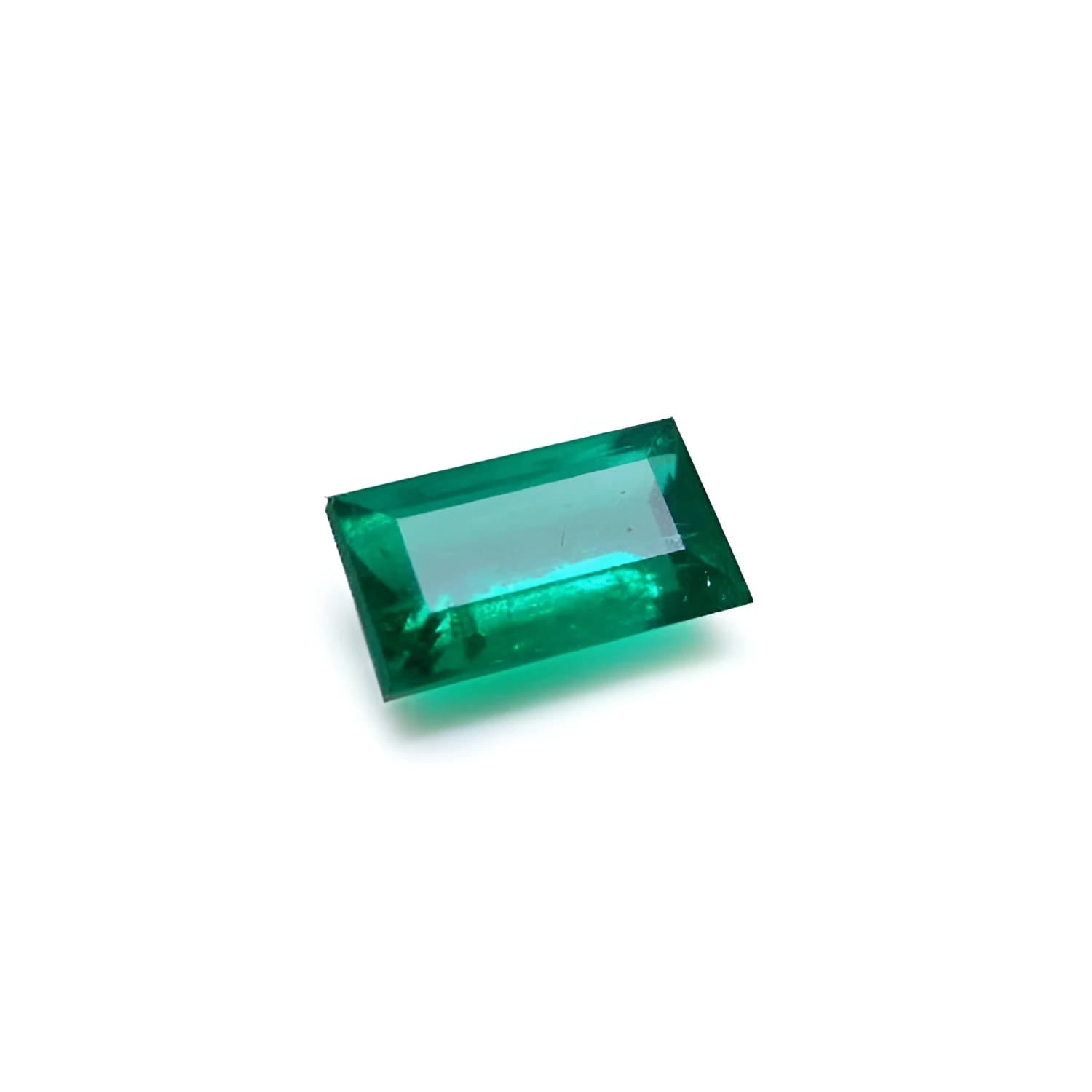 1.10 ct. Baguette cut fine quality loose colombian emerald, vibrant color and lively brilliance, perfect for crafting a distinctive pendant, necklace, or ring.