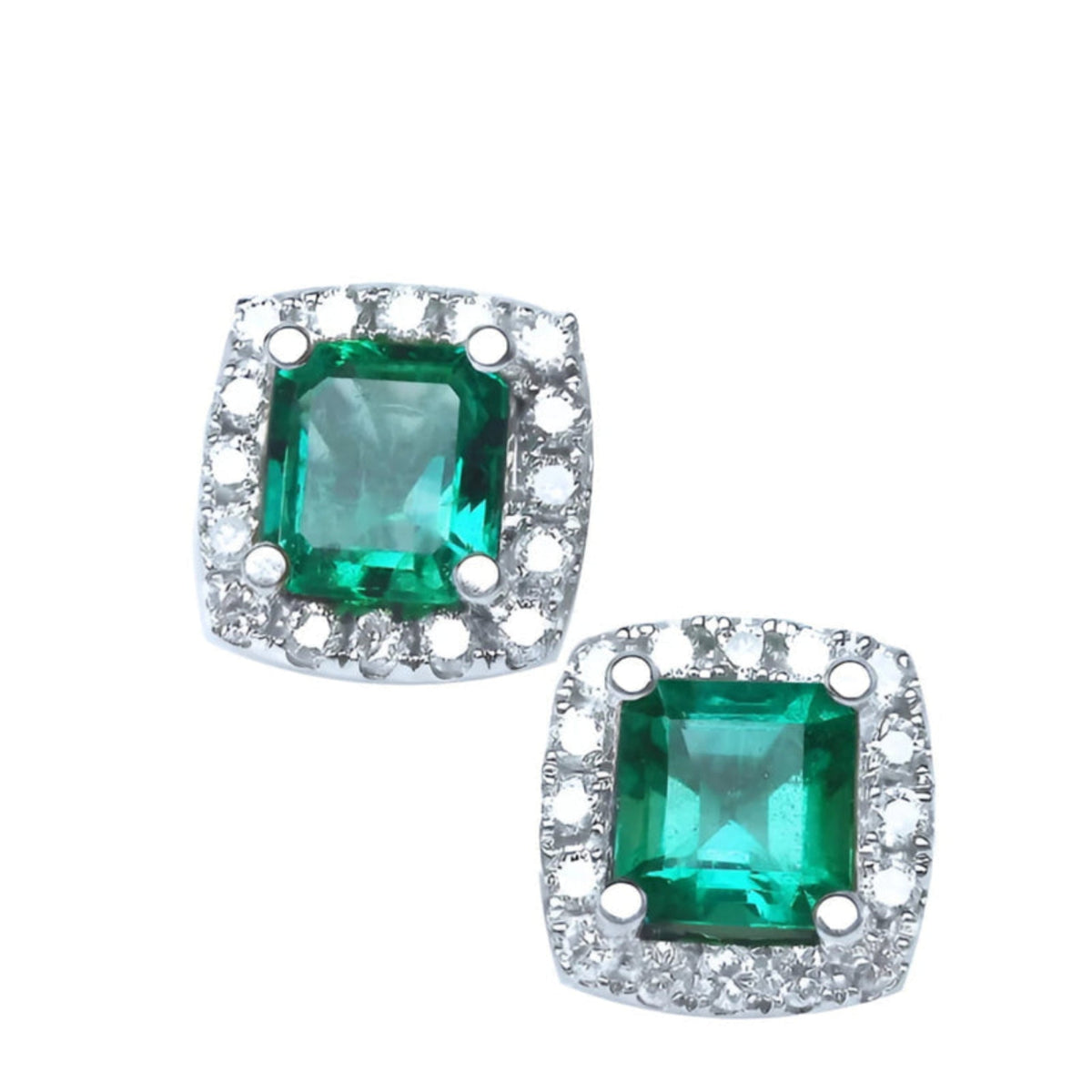 Explore our emerald earrings collection with natural diamonds in solid gold.