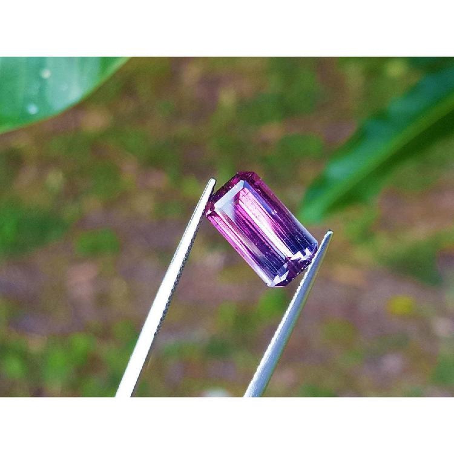 Brazilian Tourmaline Watermelon, 3.65 ct, with red mint fire and soft blue-green ends.