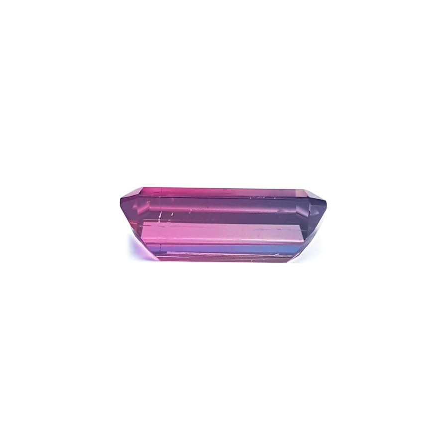 Brazilian Tourmaline Watermelon, 3.65 ct, with red-mint and blue-green hues, emerald cut.
