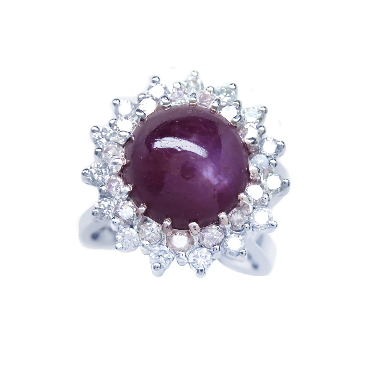 Cabochon ruby ring