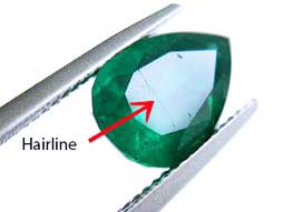 Synthetic filling for emeralds fractures is a common practice
